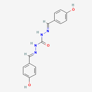 molecular formula C15H14N4O3 B1659629 1,3-Bis[(4-oxocyclohexa-2,5-dien-1-ylidene)methylamino]urea CAS No. 6639-73-2