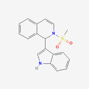 molecular formula C18H16N2O2S B1659638 1-(1H-Indol-3-yl)-2-(methanesulfonyl)-1,2-dihydroisoquinoline CAS No. 66443-06-9