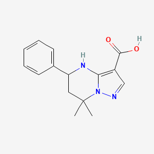 (-)-7,7-Dimethyl-5-phenyl-4,5,6,7-tetrahydropyrazolo[1,5-a)pyrimidine-3-carboxylic acid