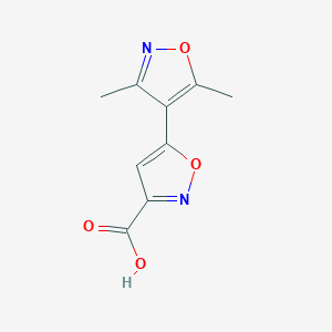molecular formula C9H8N2O4 B1659661 5-(3,5-Dimethyl-1,2-oxazol-4-YL)-1,2-oxazole-3-carboxylic acid CAS No. 668970-92-1