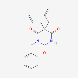 molecular formula C17H18N2O3 B1659666 Barbituric acid, 1-benzyl-5,5-diallyl- CAS No. 66941-96-6