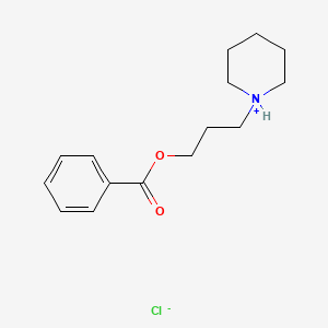 molecular formula C15H22ClNO2 B1659669 gamma-Piperidinopropyl benzoate hydrochloride CAS No. 67031-70-3