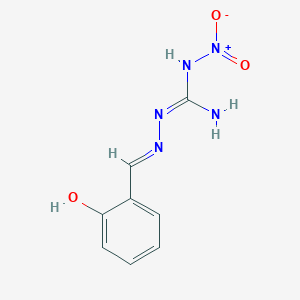 molecular formula C8H9N5O3 B1659673 (2E)-2-(2-hydroxybenzylidene)-N-nitrohydrazinecarboximidamide CAS No. 67082-03-5