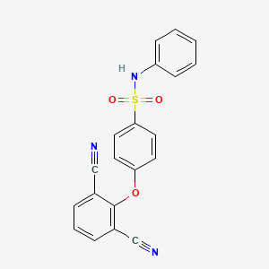 molecular formula C20H13N3O3S B1659679 Benzenesulfonamide, 4-(2,6-dicyanophenoxy)-N-phenyl- CAS No. 671183-63-4