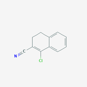 molecular formula C11H8ClN B1659681 1-Chloro-3,4-dihydronaphthalene-2-carbonitrile CAS No. 67122-10-5