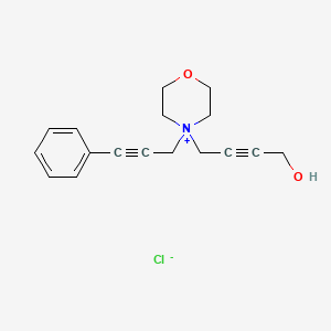 4-(4-Hydroxybut-2-yn-1-yl)-4-(3-phenylprop-2-yn-1-yl)morpholin-4-ium chloride