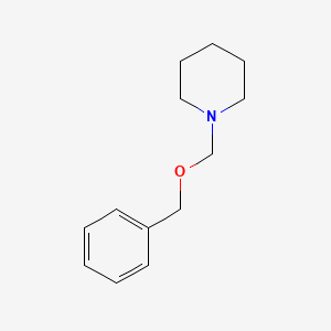 molecular formula C13H19NO B1659688 Piperidine, 1-((phenylmethoxy)methyl)- CAS No. 67232-24-0