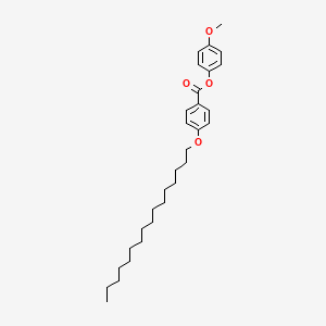 molecular formula C30H44O4 B1659697 Benzoic acid, 4-(hexadecyloxy)-, 4-methoxyphenyl ester CAS No. 67304-27-2