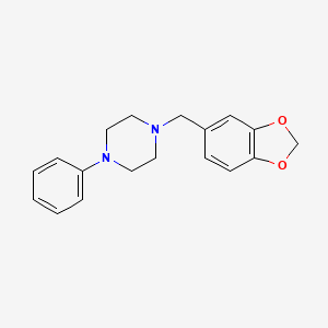 molecular formula C18H20N2O2 B1659701 1-(1,3-Benzodioxol-5-ylmethyl)-4-phenylpiperazine CAS No. 67361-21-1