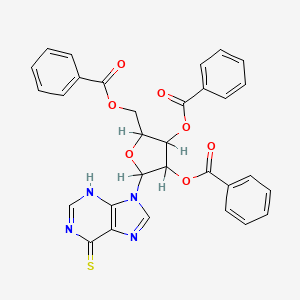 molecular formula C31H24N4O7S B1659708 [3,4-dibenzoyloxy-5-(6-sulfanylidene-3H-purin-9-yl)oxolan-2-yl]methyl benzoate CAS No. 6741-90-8