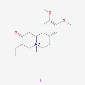 3-Ethyl-9,10-dimethoxy-5-methyl-1,3,4,6,7,11b-hexahydrobenzo[a]quinolizin-5-ium-2-one;iodide