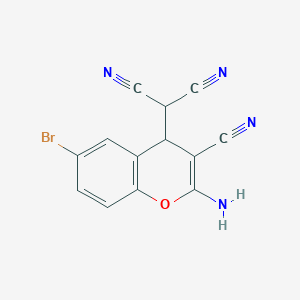 Propanedinitrile, (2-amino-6-bromo-3-cyano-4H-1-benzopyran-4-yl)-