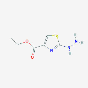 molecular formula C6H9N3O2S B1659733 Ethyl 2-hydrazinyl-1,3-thiazole-4-carboxylate CAS No. 67618-34-2