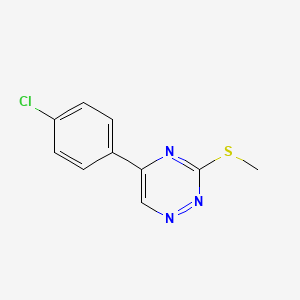 1,2,4-Triazine, 5-(4-chlorophenyl)-3-(methylthio)-