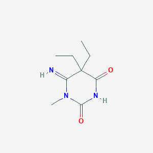 2,4(1H,3H)-Pyrimidinedione, 5,5-diethyldihydro-6-imino-1-methyl-