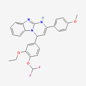 4-[4-(Difluoromethoxy)-3-ethoxyphenyl]-2-(4-methoxyphenyl)-4,10-dihydropyrimido[1,2-a]benzimidazole