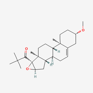 1-[(1R,2S,4R,6S,7S,10S,11R,14S)-14-Methoxy-7,11-dimethyl-5-oxapentacyclo[8.8.0.02,7.04,6.011,16]octadec-16-en-6-yl]-2,2-dimethylpropan-1-one