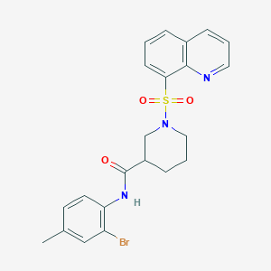 molecular formula C22H22BrN3O3S B1659748 N-(2-Bromo-4-methylphenyl)-1-(quinoline-8-sulfonyl)piperidine-3-carboxamide CAS No. 6774-49-8