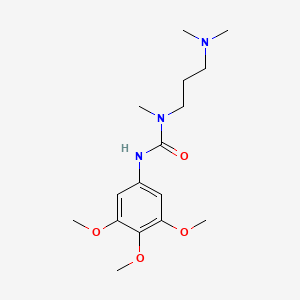 molecular formula C16H27N3O4 B1659790 Urea, N-(3-(dimethylamino)propyl)-N-methyl-N'-(3,4,5-trimethoxyphenyl)- CAS No. 68061-18-7