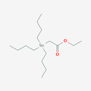 molecular formula C16H34O2Sn B1659795 Acetic acid, (tributylstannyl)-, ethyl ester CAS No. 681-94-7