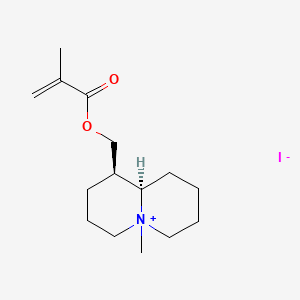 molecular formula C15H26INO2 B1659798 Methacryloyl-N-methyllupinine iodide CAS No. 68147-54-6
