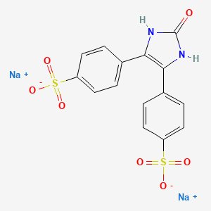 molecular formula C15H10N2Na2O7S2 B1659809 Benzenesulfonic acid, 4,4'-(2,3-dihydro-2-oxo-1H-imidazole-4,5-diyl)bis-, sodium salt (1:2) CAS No. 6826-44-4