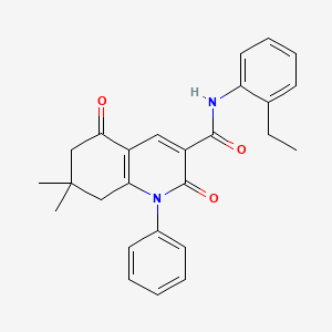 molecular formula C26H26N2O3 B1659811 N-(2-ethylphenyl)-7,7-dimethyl-2,5-dioxo-1-phenyl-6,8-dihydroquinoline-3-carboxamide CAS No. 6827-43-6