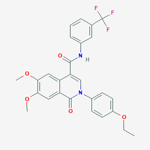 2-(4-ethoxyphenyl)-6,7-dimethoxy-1-oxo-N-[3-(trifluoromethyl)phenyl]isoquinoline-4-carboxamide