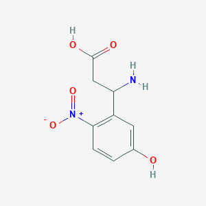 molecular formula C9H10N2O5 B1659819 3-Amino-3-(5-hydroxy-2-nitrophenyl)propanoic acid CAS No. 682803-59-4