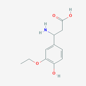 molecular formula C11H15NO4 B1659820 3-Amino-3-(3-ethoxy-4-hydroxyphenyl)propanoic acid CAS No. 682803-60-7