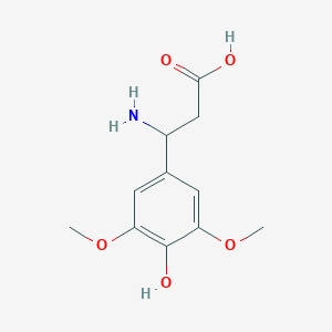 molecular formula C11H15NO5 B1659823 3-Amino-3-(4-hydroxy-3,5-dimethoxyphenyl)propanoic acid CAS No. 682804-24-6