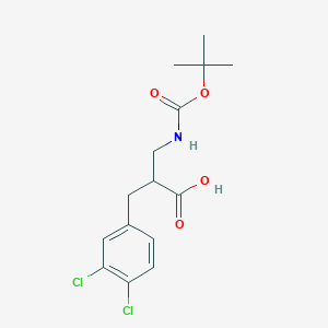 molecular formula C15H19Cl2NO4 B1659832 (R)-2-(Tert-butoxycarbonylamino-methyl)-3-(3,4-dichloro-phenyl)-propionic acid CAS No. 683218-96-4