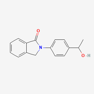 molecular formula C16H15NO2 B1659836 1H-Isoindol-1-one, 2,3-dihydro-2-[4-(1-hydroxyethyl)phenyl]- CAS No. 68327-78-6