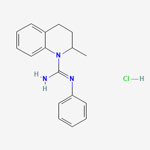 molecular formula C17H20ClN3 B1659837 3,4-Dihydro-2-methyl-N-phenyl-1(2H)-quinolinecarboximidamide monohydrochloride CAS No. 68339-71-9