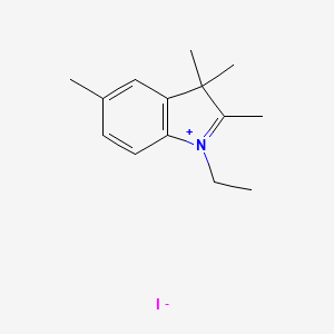 molecular formula C14H20IN B1659847 3H-Indolium, 1-ethyl-2,3,3,5-tetramethyl-, iodide CAS No. 68391-57-1