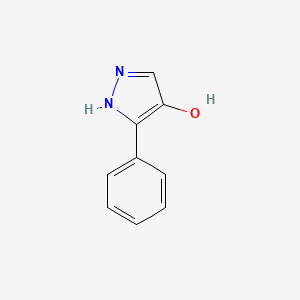 molecular formula C9H8N2O B1659857 5-phenyl-1H-pyrazol-4-ol CAS No. 685135-76-6
