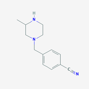 molecular formula C13H17N3 B1659860 4-[(3-methyl-1-piperazinyl)methyl]Benzonitrile CAS No. 685536-08-7