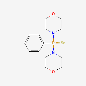 molecular formula C14H21N2O2PSe B1659864 Phosphine selenide, di(4-morpholinyl)phenyl- CAS No. 68580-22-3