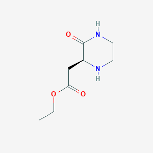 ethyl [(2S)-3-oxopiperazin-2-yl]acetate