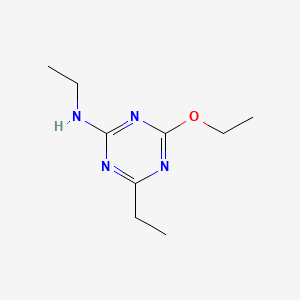 molecular formula C9H16N4O B1659872 1,3,5-Triazin-2-amine, 4-ethoxy-N,6-diethyl- CAS No. 6864-23-9