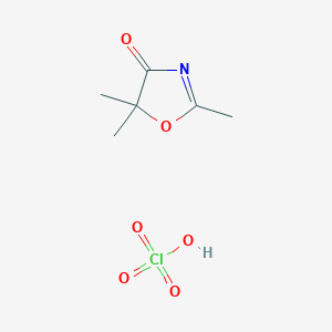 molecular formula C6H10ClNO6 B1659875 Perchloric acid;2,5,5-trimethyl-1,3-oxazol-4-one CAS No. 68659-35-8