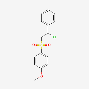 molecular formula C15H15ClO3S B1659876 Benzene, 1-[(2-chloro-2-phenylethyl)sulfonyl]-4-methoxy- CAS No. 68667-93-6