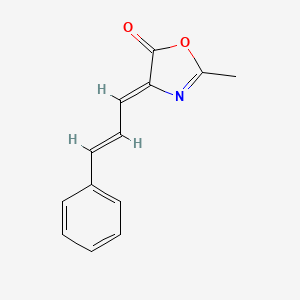 molecular formula C13H11NO2 B1659883 (4Z)-2-methyl-4-[(E)-3-phenylprop-2-enylidene]-1,3-oxazol-5-one CAS No. 68835-33-6