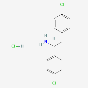 molecular formula C14H14Cl3N B1659891 1,2-Di(4-chlorophenyl)ethylamine hydrochloride hemihydrate CAS No. 68968-03-6