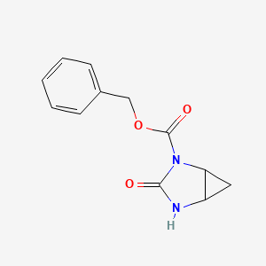 molecular formula C12H12N2O3 B1659892 Benzyl 3-oxo-2,4-diazabicyclo[3.1.0]hexane-2-carboxylate CAS No. 68982-22-9