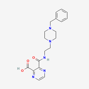 molecular formula C19H23N5O3 B1659895 3-[2-(4-benzylpiperazin-1-yl)ethylcarbamoyl]pyrazine-2-carboxylic Acid CAS No. 690626-19-8