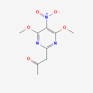 molecular formula C9H11N3O5 B1659898 1-(4,6-Dimethoxy-5-nitropyrimidin-2-yl)propan-2-one CAS No. 69098-63-1