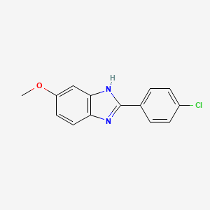 molecular formula C14H11ClN2O B1659923 2-(4-Chlorophenyl)-6-methoxy-1h-benzimidazole CAS No. 6943-23-3