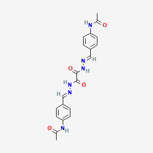 molecular formula C20H20N6O4 B1659931 N,N'-bis[(E)-(4-acetamidophenyl)methylideneamino]oxamide CAS No. 6948-18-1