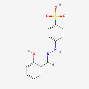 molecular formula C13H12N2O4S B1659938 4-[(2E)-2-[(2-Hydroxyphenyl)methylidene]hydrazinyl]benzenesulfonic acid CAS No. 6952-26-7